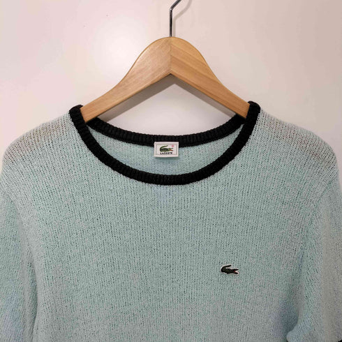 ラコステ LACOSTE 文字ワニ クルーネック 半袖ニット レディース 42