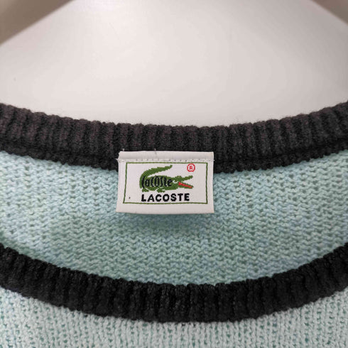 ラコステ LACOSTE 文字ワニ クルーネック 半袖ニット レディース 42