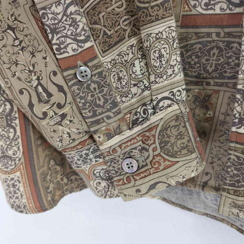 イロコイ Iroquois 総柄 L/S シャツ メンズ JPN:1