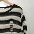 ラグアジェム LAGUA GEM DAMAGE BORDER KNIT ダメージ ボーダー ニット レディース FREE