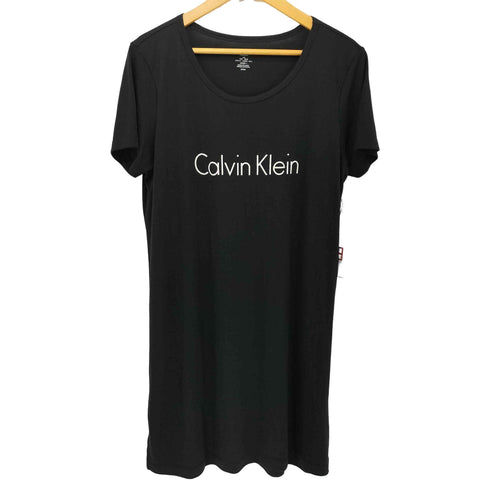 カルバンクライン CALVIN KLEIN フロントロゴ スリーピングウェア ワンピース レディース L