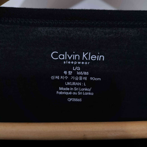 カルバンクライン CALVIN KLEIN フロントロゴ スリーピングウェア ワンピース レディース L