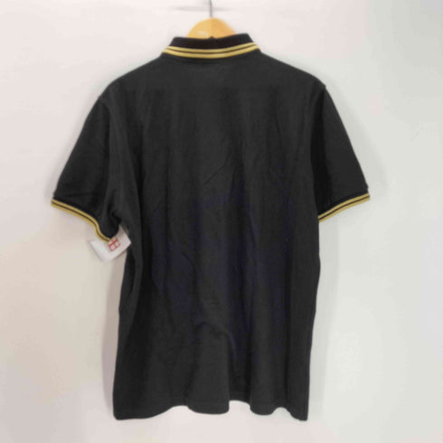 フレッドペリー FRED PERRY 英国製 ロゴ 刺繍 リブ ライン ポロ シャツ メンズ EUR:44