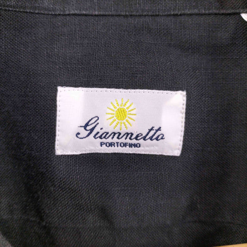 ジャンネット giannetto リネンオープンカラーシャツ メンズ import:XS