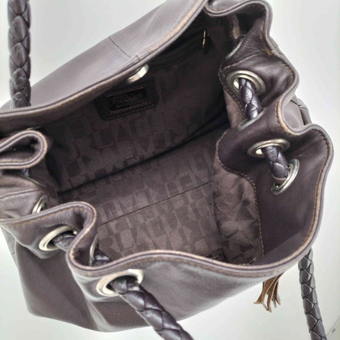 フルラ FURLA CARMEN カルメン レザー フリンジ 巾着 トート バッグ レディース