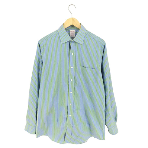 ブルックスブラザーズ BROOKS BROTHERS ストライプ コットン レギュラーカラーシャツ メンズ 15-2/3
