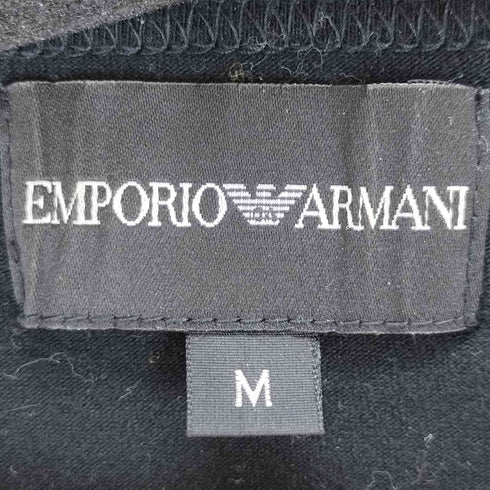 エンポリオアルマーニ EMPORIO ARMANI ラインストーン vネックTシャツ レディース import:M