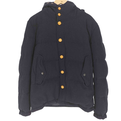 オーディエンス Audience 木目ボタン フーデッド ダウンジャケット メンズ JPN:XL