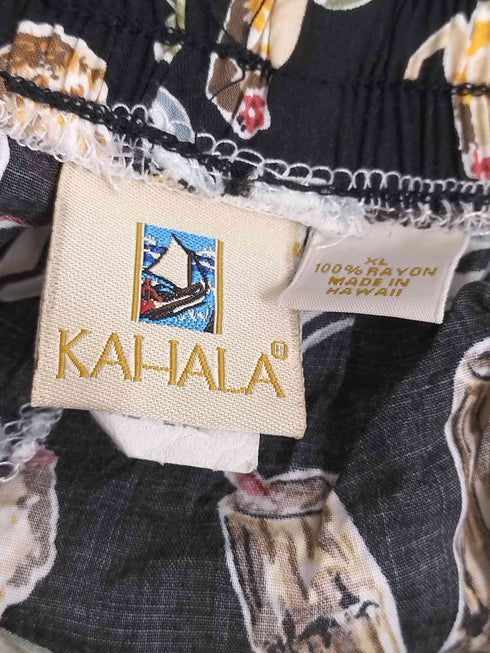 カハラ KAHALA L44 アロハ柄 レーヨン ショーツ メンズ XL