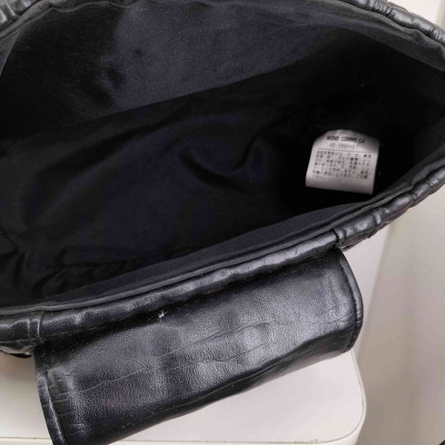 モノコムサ MONO COMME CA レザーフラップ かごバッグ レディース