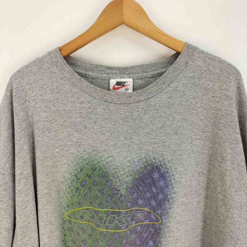 ナイキ NIKE 90-00S 白タグ USA製 スウッシュ ロゴ グラフィック プリント S/S Tシャツ メンズ import:XXL XXL