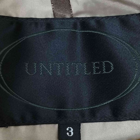 アンタイトル UNTITLED タヌキファー 光沢 ダブルジップ ダウンハーフコート レディース JPN:3