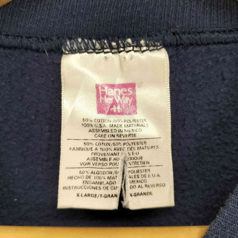 ヘインズ Hanes フロント刺繍ラグランスリーブクルーネックスウェット メンズ import:XL