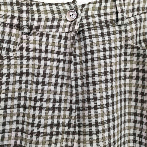 マックスマーラウィークエンド MAX MARA WEEKEND 旧タグ ガンクラブチェックスラックスパンツ レディース EUR:38