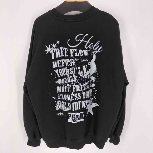 HOLY NO.7 PUNK 両面プリントスウェットプルオーバー メンズ JPN:L