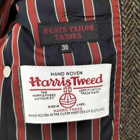 リーツテイラーザズー REATS TAILOR ZAZOUS ヘリンボーンウールジャケット メンズ 38