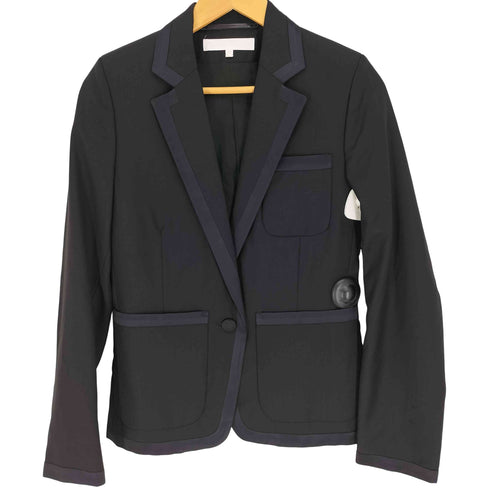 ヴェロニクブランキーノ Veronique Branquinho 90S ベルギー製 総裏 1B パイピング ウール ジャケット レディース EUR:38