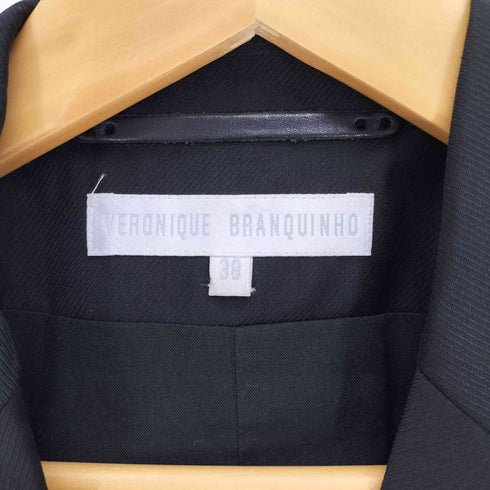 ヴェロニクブランキーノ Veronique Branquinho 90S ベルギー製 総裏 1B パイピング ウール ジャケット レディース EUR:38