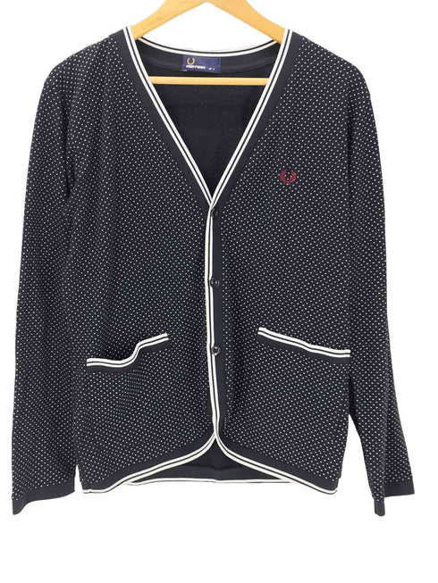 フレッドペリー FRED PERRY ドット 鹿の子 カーディガン メンズ JPN:L