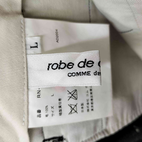 ローブドシャンブルコムデギャルソン robe de chambre COMME des GARCONS 04AW ウール クロップド パンツ ARCHIVE レディース L