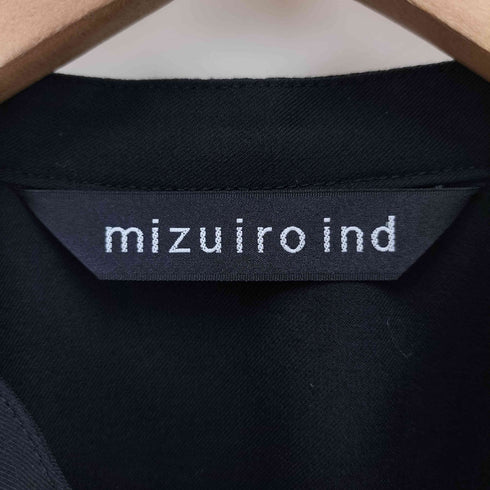 ミズイロインド mizuiro ind バンドカラーシャツワンピース レディース