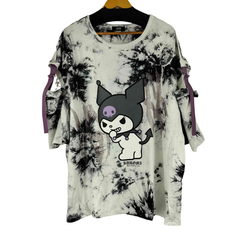 PSYNYXX タイダイ柄 キャラクタープリント オーバーサイズTシャツ レディース FREE