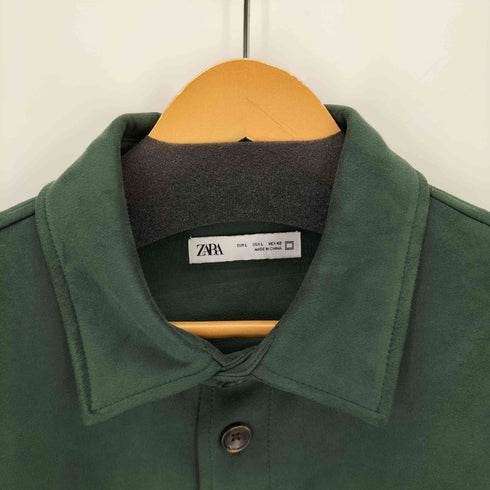 ザラ ZARA スエード調 シャツジャケット メンズ import:L