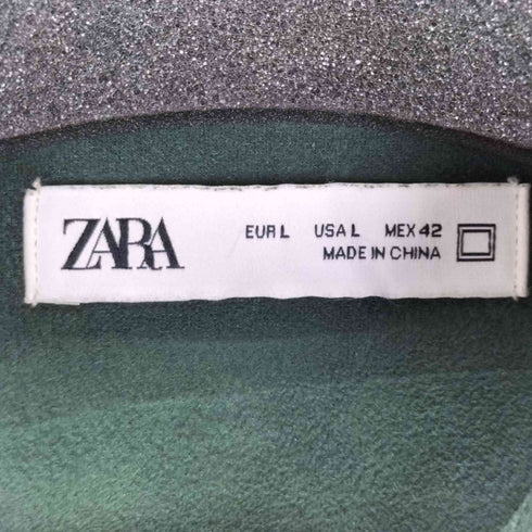 ザラ ZARA スエード調 シャツジャケット メンズ import:L