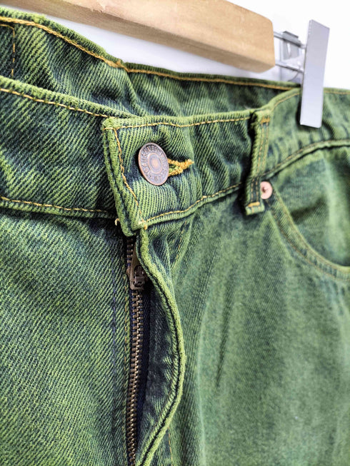 リーバイス Levis 90S 96年製 USA製 ボタン裏 581 刻印 オレンジタブ TAPERED FIT 先染め 5ポケット ワイド テーパード デニム パンツ メンズ