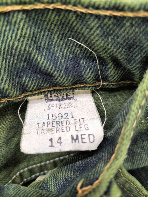 リーバイス Levis 90S 96年製 USA製 ボタン裏 581 刻印 オレンジタブ TAPERED FIT 先染め 5ポケット ワイド テーパード デニム パンツ メンズ