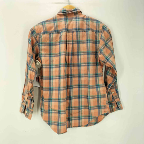 ラルフローレン RALPH LAUREN 90-00S ポニー刺繍 マドラスチェック L/S BDシャツ レディース import:M