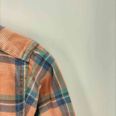 ラルフローレン RALPH LAUREN 90-00S ポニー刺繍 マドラスチェック L/S BDシャツ レディース import:M