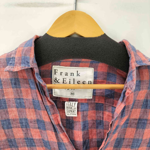 フランクアンドアイリーン Frank&Eileen USA製 チェック L/S リネン シャツ レディース import:XS