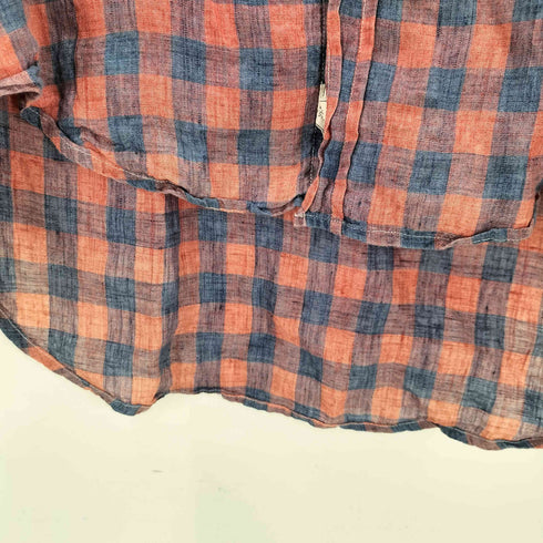 フランクアンドアイリーン Frank&Eileen USA製 チェック L/S リネン シャツ レディース import:XS