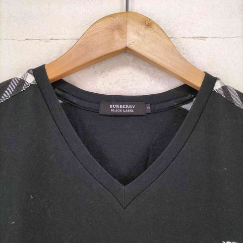 バーバリーブラックレーベル BURBERRY BLACK LABEL チェック Vネックカットソー メンズ 3