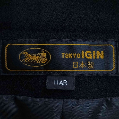 TOKYO IGIN ウール混 ボタンレス ノーカラージャケット レディース 11AR