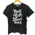 ブラックコムデギャルソン BLACK COMME des GARCONS 23aw TRVE HEART STRONG MIND ステッチ クルーネックカットソー Unisex メンズ JPN:S