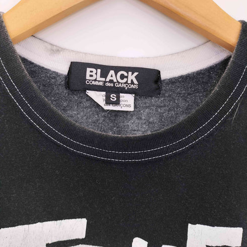 ブラックコムデギャルソン BLACK COMME des GARCONS 23aw TRVE HEART STRONG MIND ステッチ クルーネックカットソー Unisex メンズ JPN:S