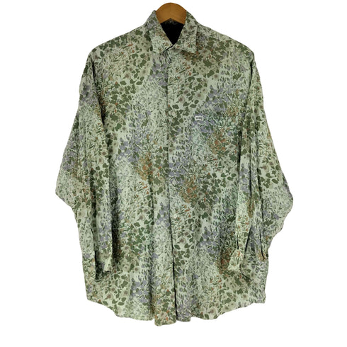 ゲスジョージズマルシアーノ GUESS BY GEORGES MARCIANO 90S 花柄 L/S レーヨンシャツ メンズ JPN:3
