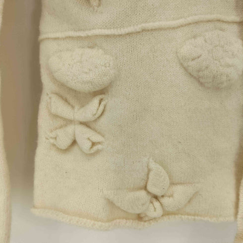 ローブドシャンブルコムデギャルソン robe de chambre COMME des GARCONS 00aw archive フラワー リボン 立体装飾 ウールカーディガン レディース