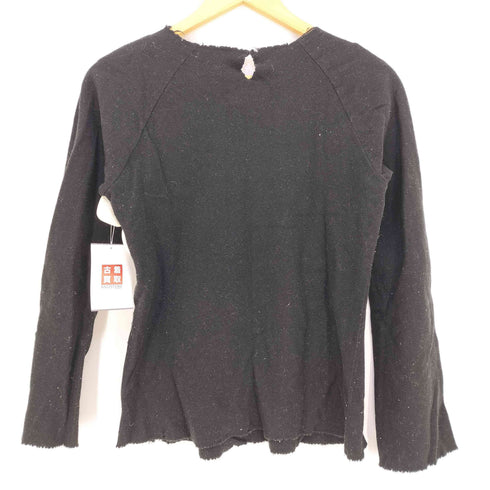 トリココムデギャルソン tricot COMME des GARCONS 02aw archive 製品染め ビジュー テープ装飾 メルトン ハートモチーフニット レディース JPN:M