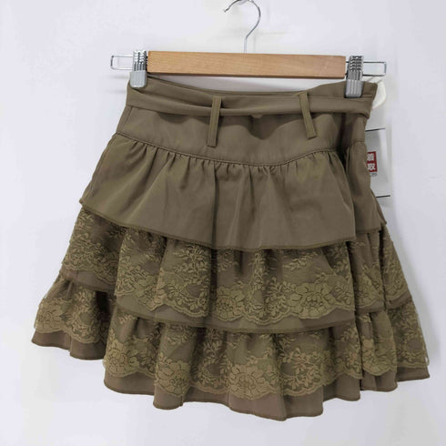 ROMWE コントラストレース ベルト スカート フェアリーグランジ レディース JPN:XS