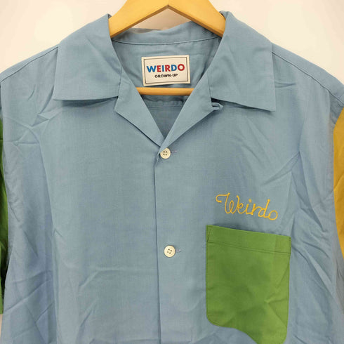 ウィアード WEIRDO WRD CORP S/S SHIRT ロゴデザイン オープンカラー 半袖シャツ メンズ JPN:M