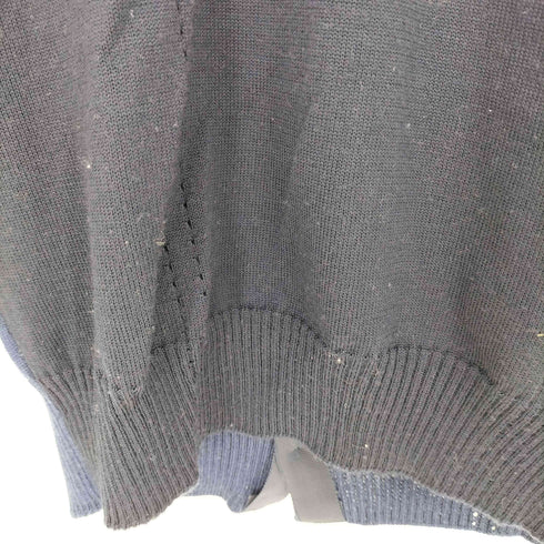 タオコムデギャルソン tao COMME des GARCONS 22aw バックトゥフロント カーブデザイン ドッキング 梳毛天竺ニットソー レディース JPN:S