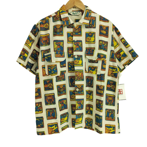 バッカーズ Backers TRADE MARK 三角タグ 総柄 ダブルポケット S/S コットンシャツ メンズ