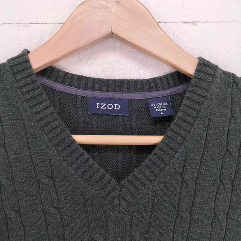 アイゾッド IZOD ケーブルニットベスト メンズ L