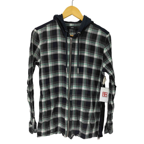 ディーゼル DIESEL チェック ネル ジップアップパーカー メンズ import:S