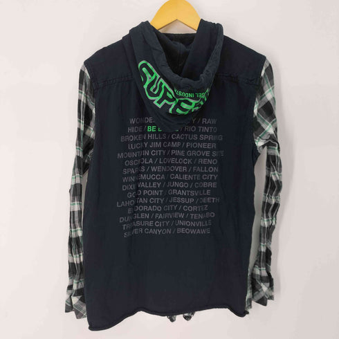 ディーゼル DIESEL チェック ネル ジップアップパーカー メンズ import:S
