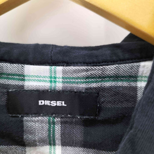 ディーゼル DIESEL チェック ネル ジップアップパーカー メンズ import:S