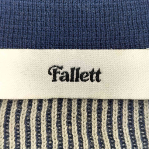 Fallett ロゴバッチ クロップド ジップ ニットトップス レディース